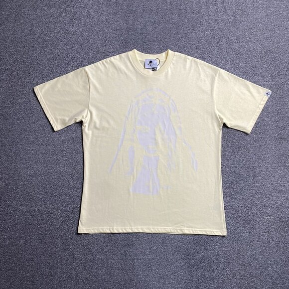 Warren Lotas Beige T Shirt With Simple Portrait Print